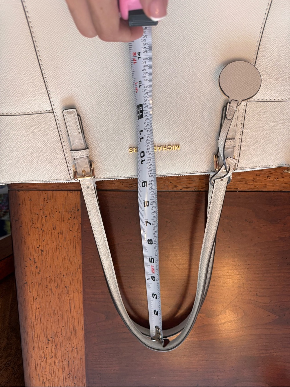 Michael Kors Jet Set Tote in Optic White - Picture 5 of 11